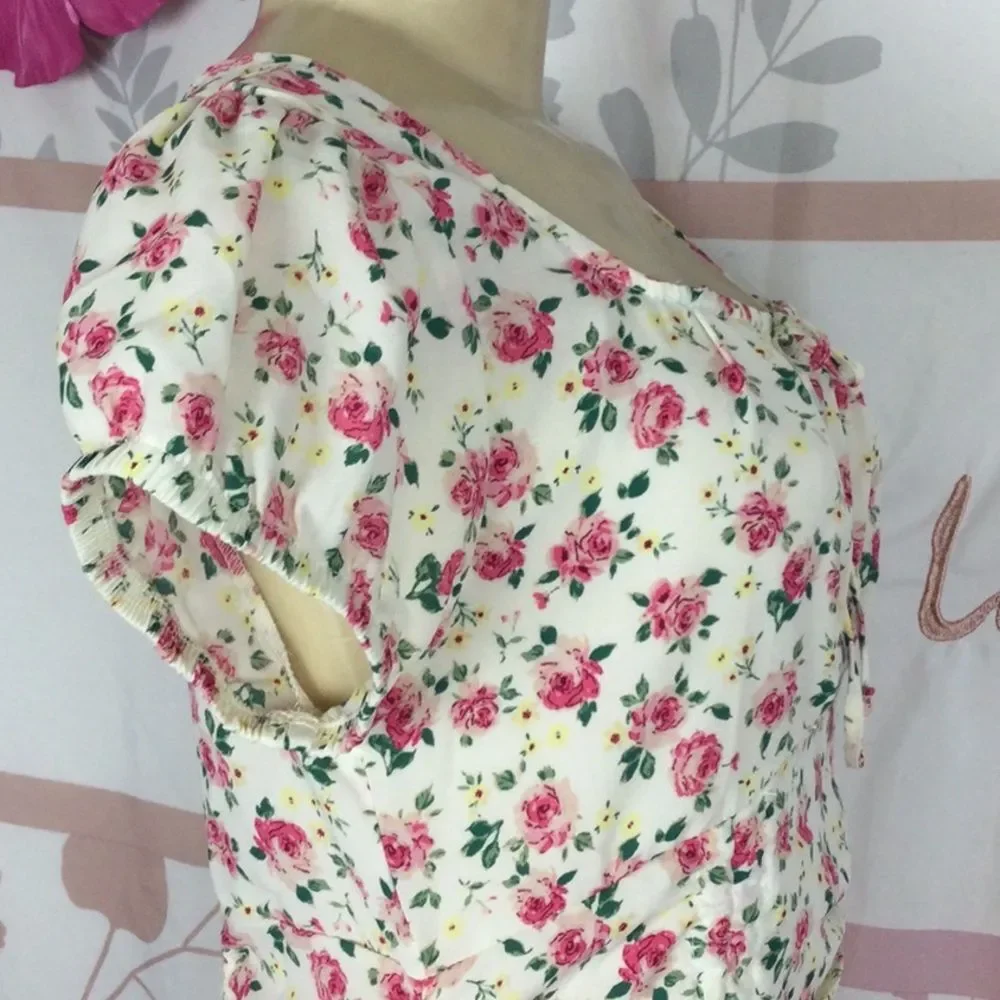 Juniors' Almost Famous Short Sleeve Emma‎ Ruched Mini Dress Sz Med